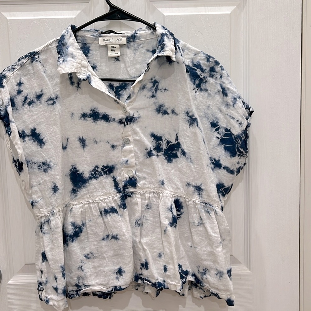 TIE DYE PEPLUM TOP